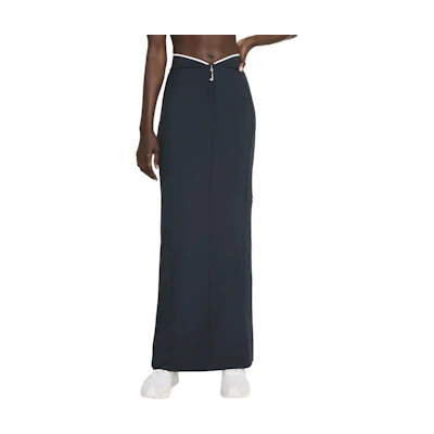 (Women) Nike Jacquemus Stretchy Comfortable Casual Dress Obsidian Black/White. FV5675-475