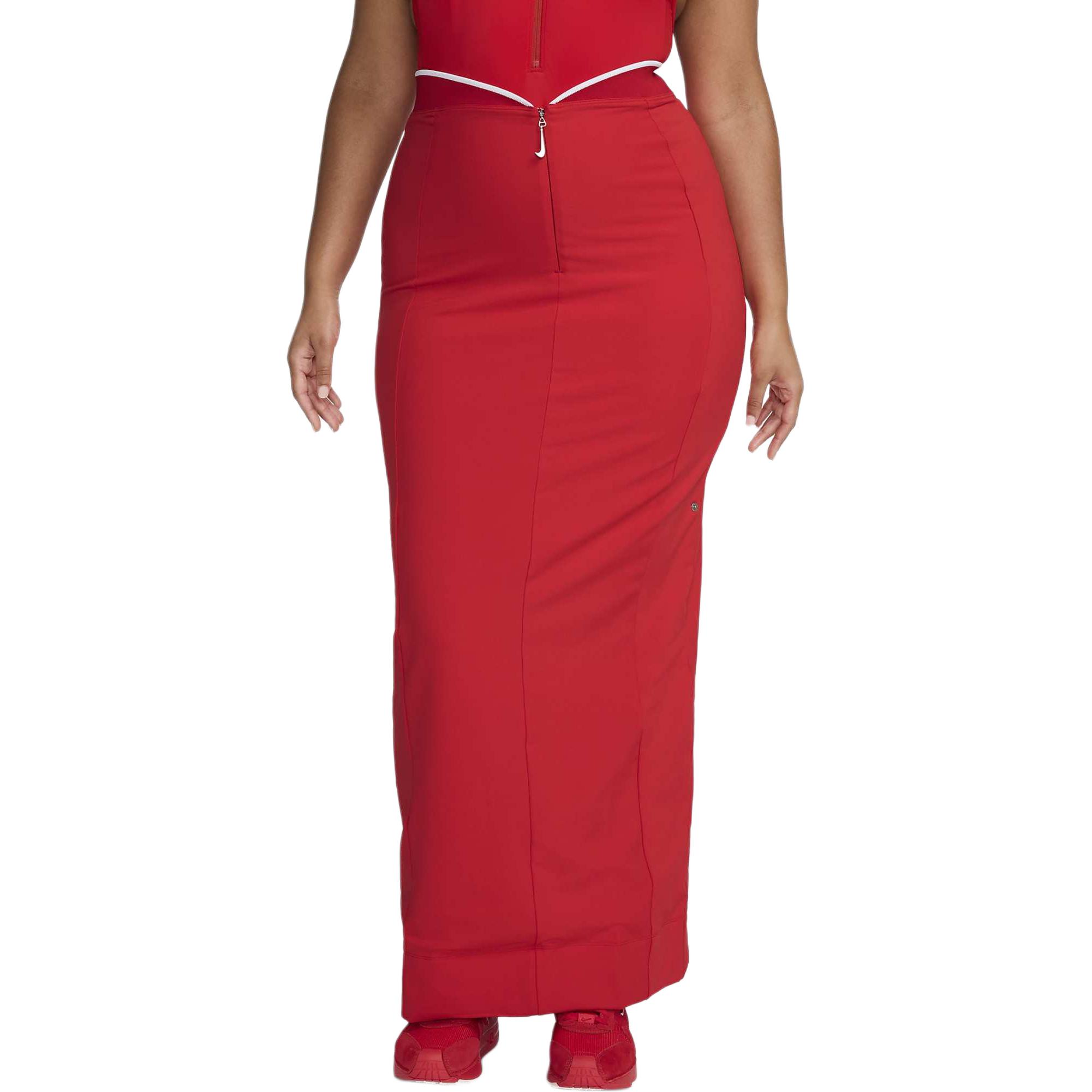 (Women) Nike x Jacquemus  University Red Sports Casual Midi Skirt. FV5675-642