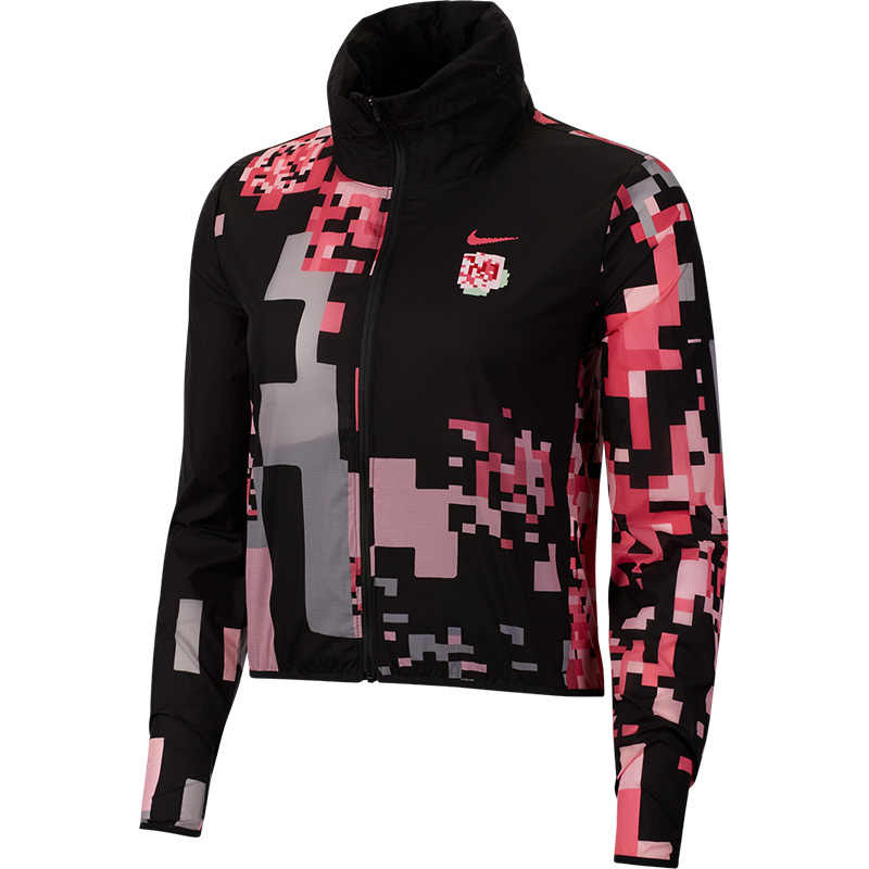 (Women) Nike x Li Na Impossibly Light Logo Print Running Jacket Black CU9265-010