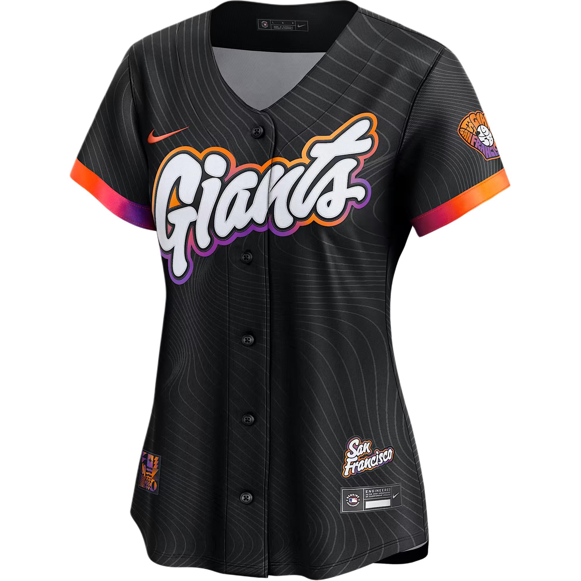 (Women) Nike x MLB Dri-FIT ADV SF Giants City Connect Jersey Grey LM2W0CMDGIA-1U2