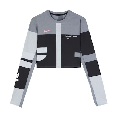 (Women) Nike OFF-WHITE Black Training Running Compression Top BV8042-010