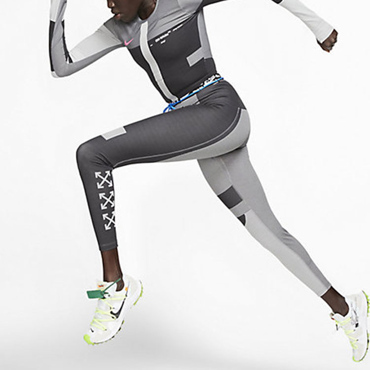 Purchase (W) Nike x OFF-WHITE Baju Latihan Berlari Mampatan Hitam BV8042-010