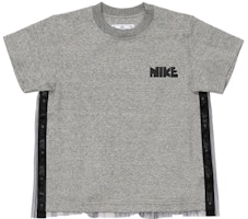 (Women) Nike x Sacai Adjustable Back Pleat Crewneck T-Shirt Grey US Edition CV5716-063 (Women) Nike x Sacai Adjustable Back Pleat Crewneck T-Shirt Grey US Edition CV5716-063