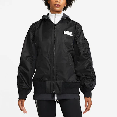 (W) Chaqueta Negra Nike x Sacai Doble Capa Edición Asia Color Block CZ4678-010 Details for (W) Chaqueta Negra Nike x Sacai Doble Capa Edición Asia Color Block CZ4678-010