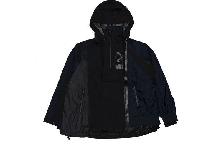 (Women) Nike x Sacai Double-Zip Jacket Black Collaborative Outerwear CD6297-010