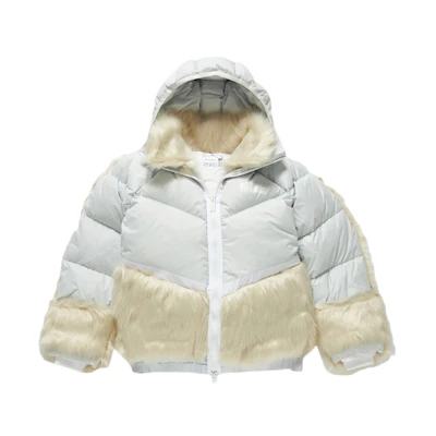 (Women) Nike Sacai Oversized Patchwork Hoodie Down Jacket White Winter CT3267-043
