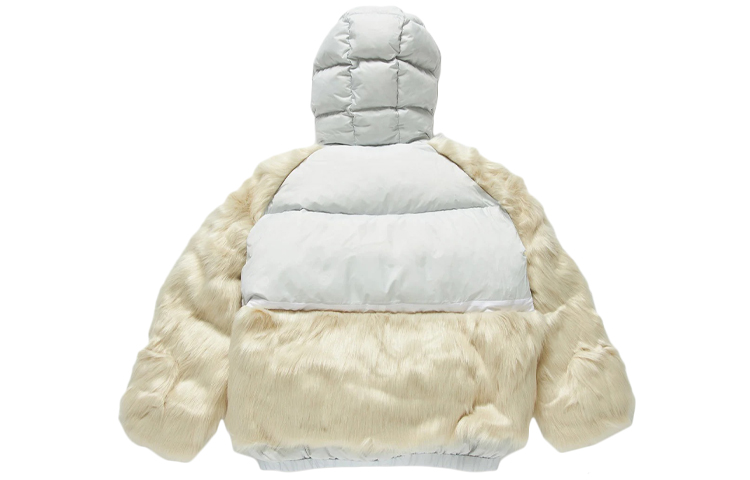 Lookbook (W) ナイキ x サカイ オーバーサイズ パッチワーク フーディー ダウンジャケット ホワイト ウィンター CT3267-043