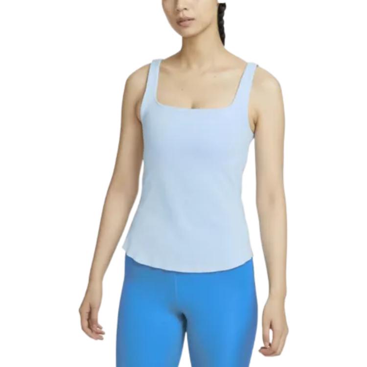 (Women) Nike Yoga Dri-FIT Luxe Sleeveless Tank Top Light Blue DQ6031-441