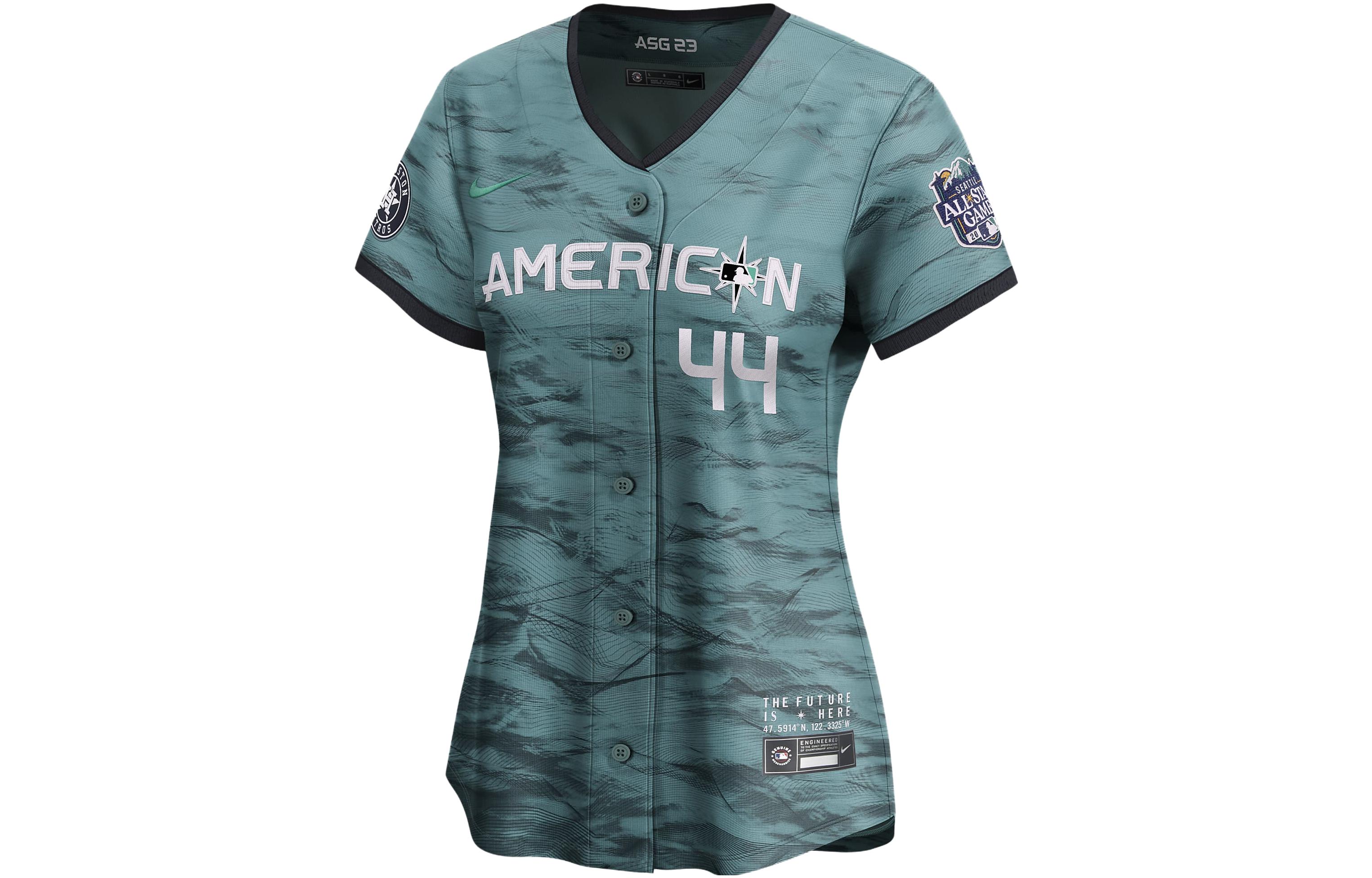 (Women) Nike Yordan Alvarez 2023 All-Star Game Logo Teal Baseball Jersey (). T7LW05HYEBB-00D