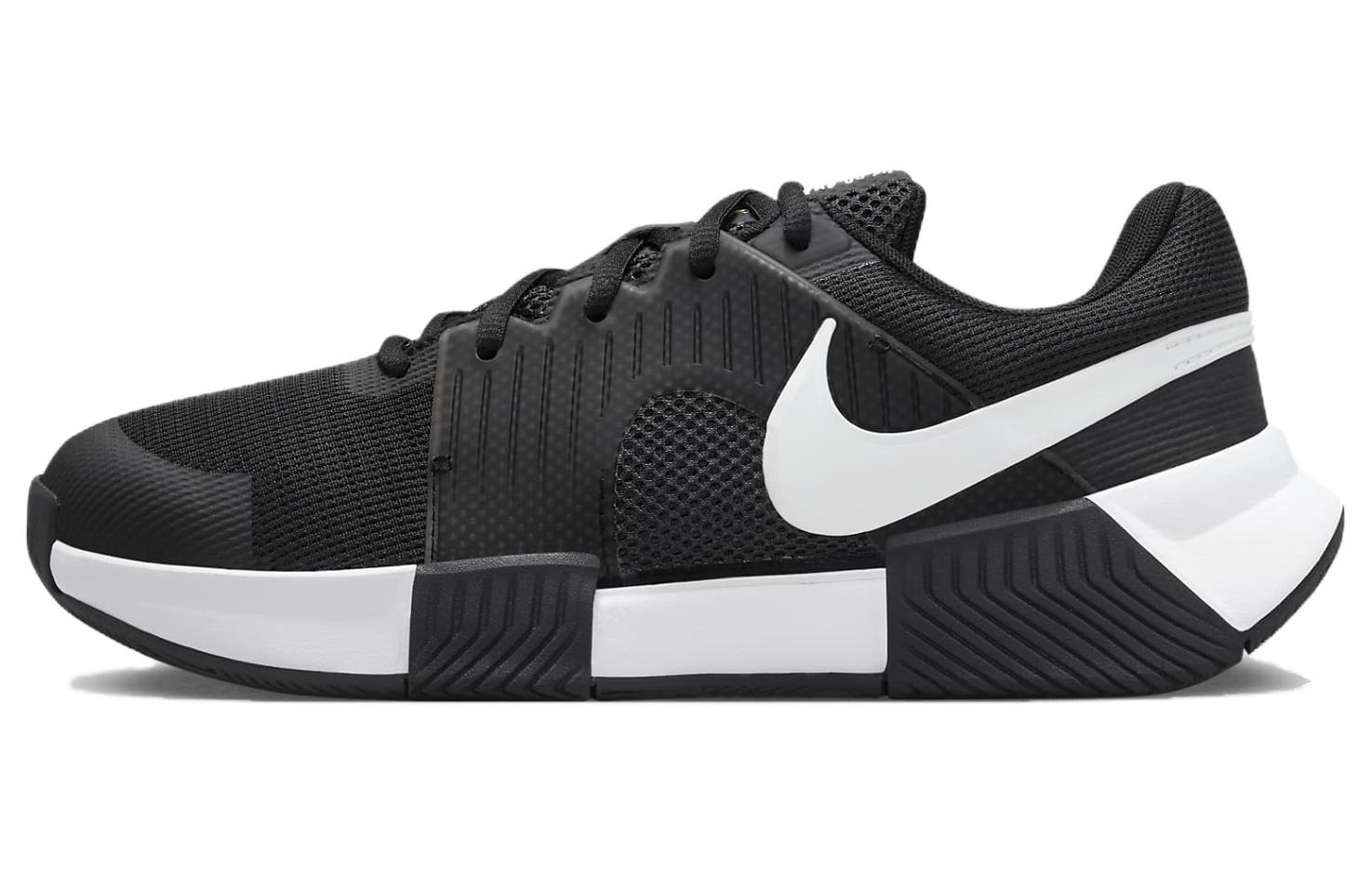 (Women) Nike Zoom GP Challenge 1 Low-Top Tennis Shoes Black/White Durable Design FB3148-001