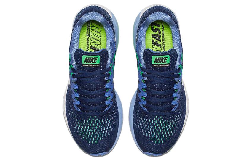Shop Nike Zoom Structure 20 低筒 跑步鞋 女款 深藍色
