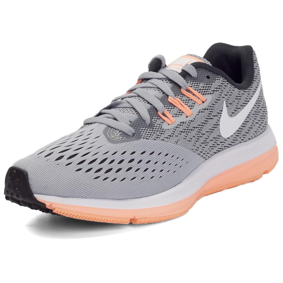 Lookbook 耐吉 Zoom Winflo 4 減震防滑耐磨 低幫 跑步鞋 女款 灰色
