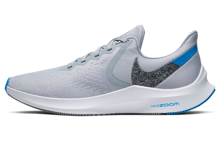 (Women) Nike Zoom Winflo 6 Wolf Grey 'Gray White Blue' AQ7497-012