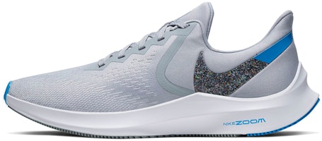 (Women) Nike Zoom Winflo 6 Wolf Grey 'Gray White Blue' AQ7497-012 (Women) Nike Zoom Winflo 6 Wolf Grey 'Gray White Blue' AQ7497-012