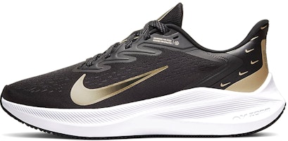 (Women) Nike Zoom Winflo 7 Premium 'Black Metallic Gold Grain' CV0140-001 (Women) Nike Zoom Winflo 7 Premium 'Black Metallic Gold Grain' CV0140-001