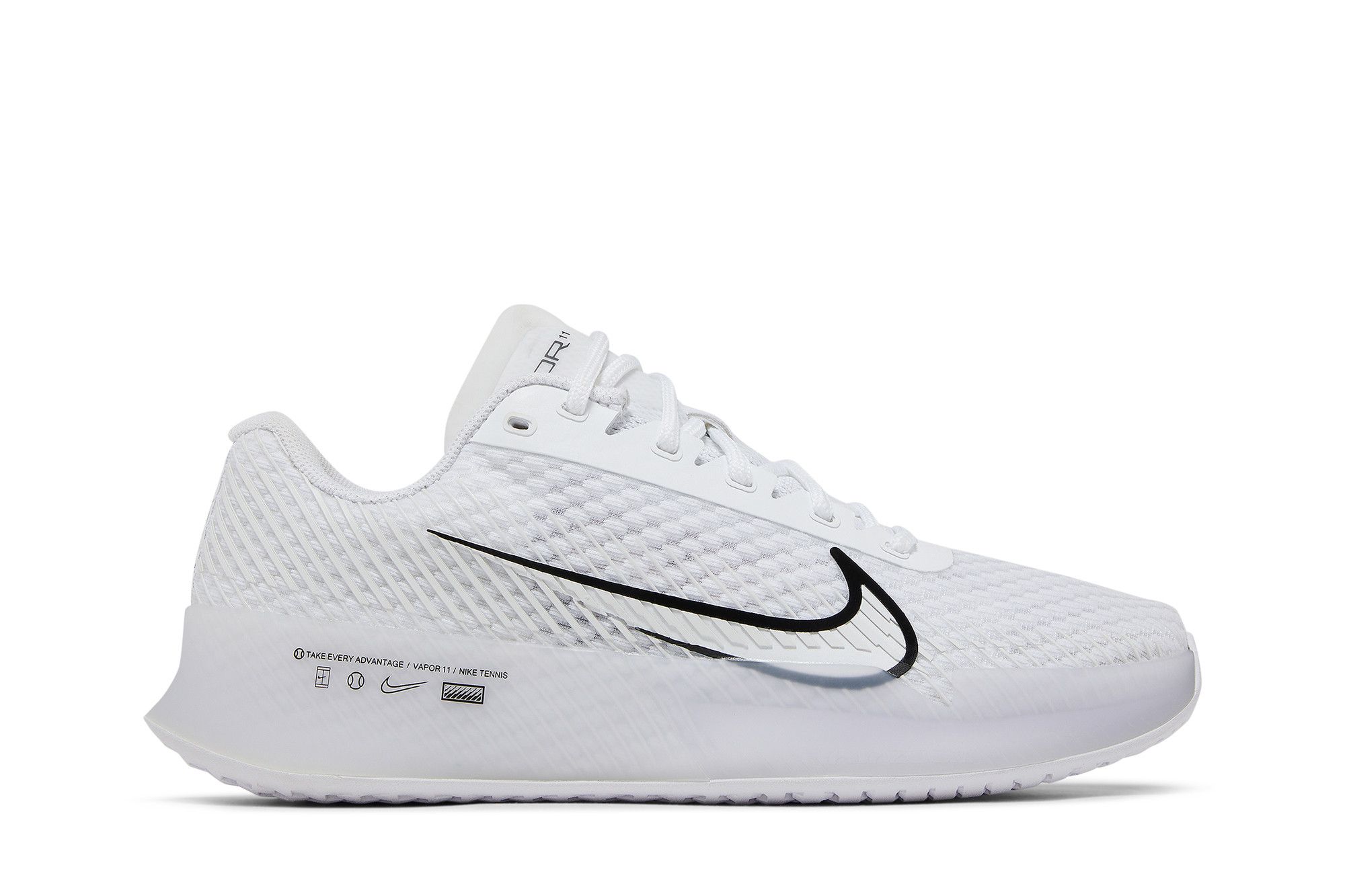 (Women) NikeCourt Air Zoom Vapor 11 'White Black' DR6965-100