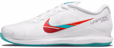 (Women) NikeCourt Air Zoom Vapor Pro 'White Habanero Red Washed Teal' CZ0222-136 (Women) NikeCourt Air Zoom Vapor Pro 'White Habanero Red Washed Teal' CZ0222-136