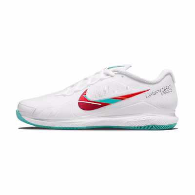 (W) NikeCourt Air Zoom Vapor Pro 'White Habanero Red Washed Teal'