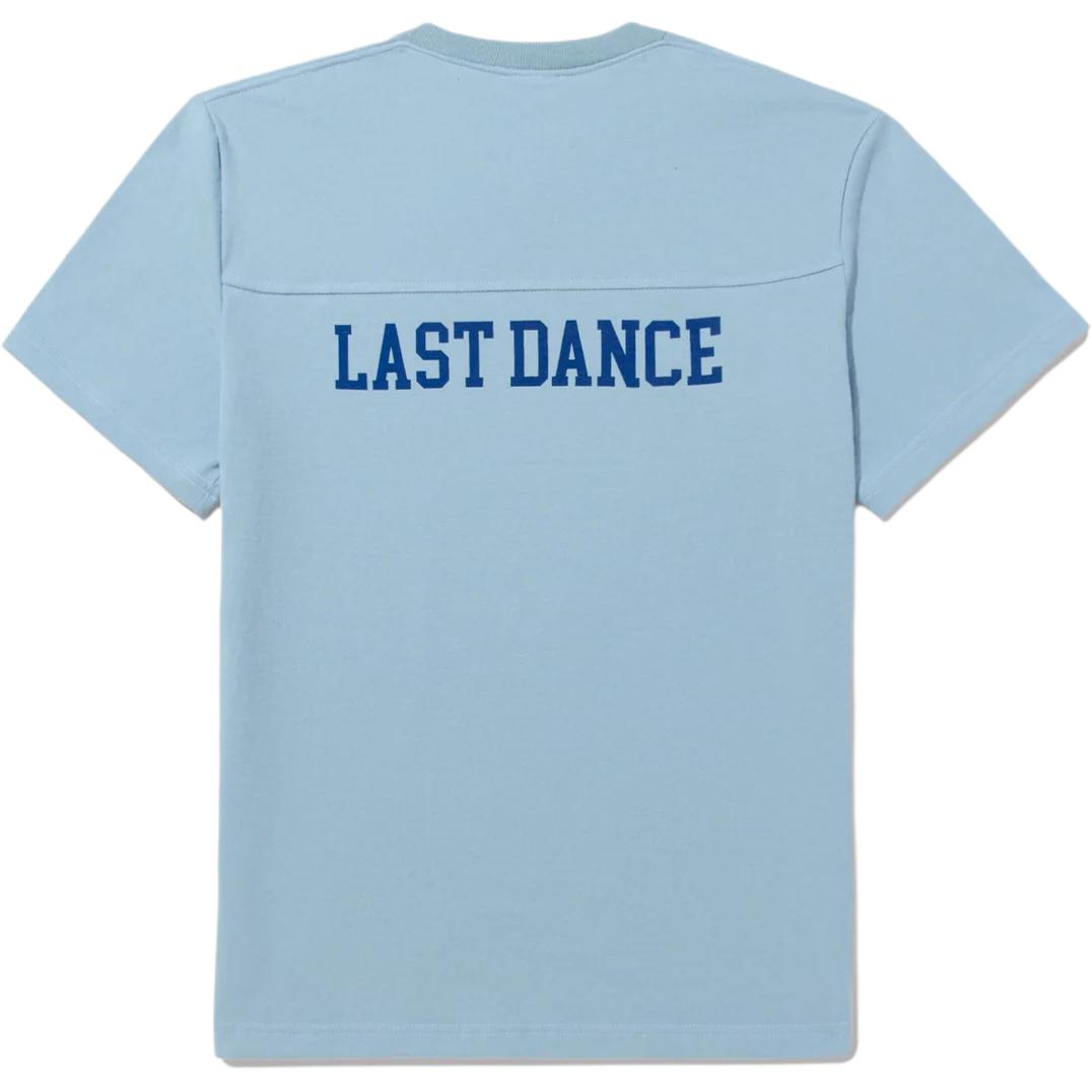 (Women) NOAH x Donna Summer FW24 Light Blue Logo Knit V-Neck Soccer Jersey. KN211FW24PDR