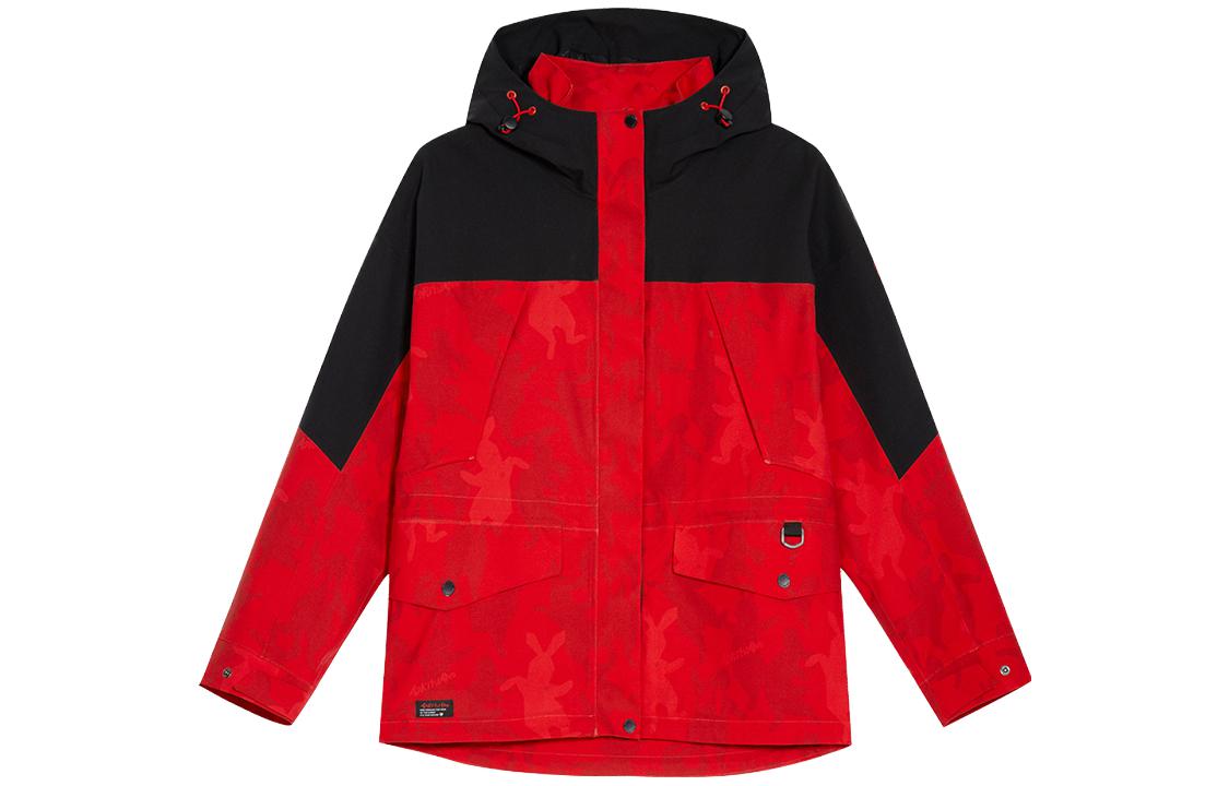 (Women) NORTHLAND Professional Red Black Windproof Waterproof Print Jacket NWJDT2101S