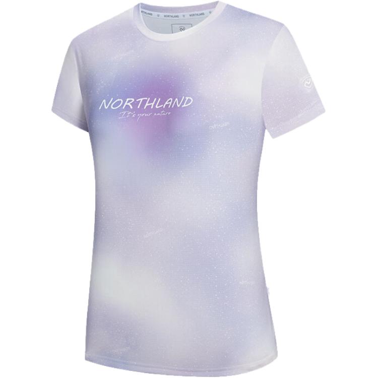 (Women) NORTHLAND SS24 Dopamine Cool Tie-Dye Letter Print Crewneck Tee -  Regular Fit NTSET2433Z