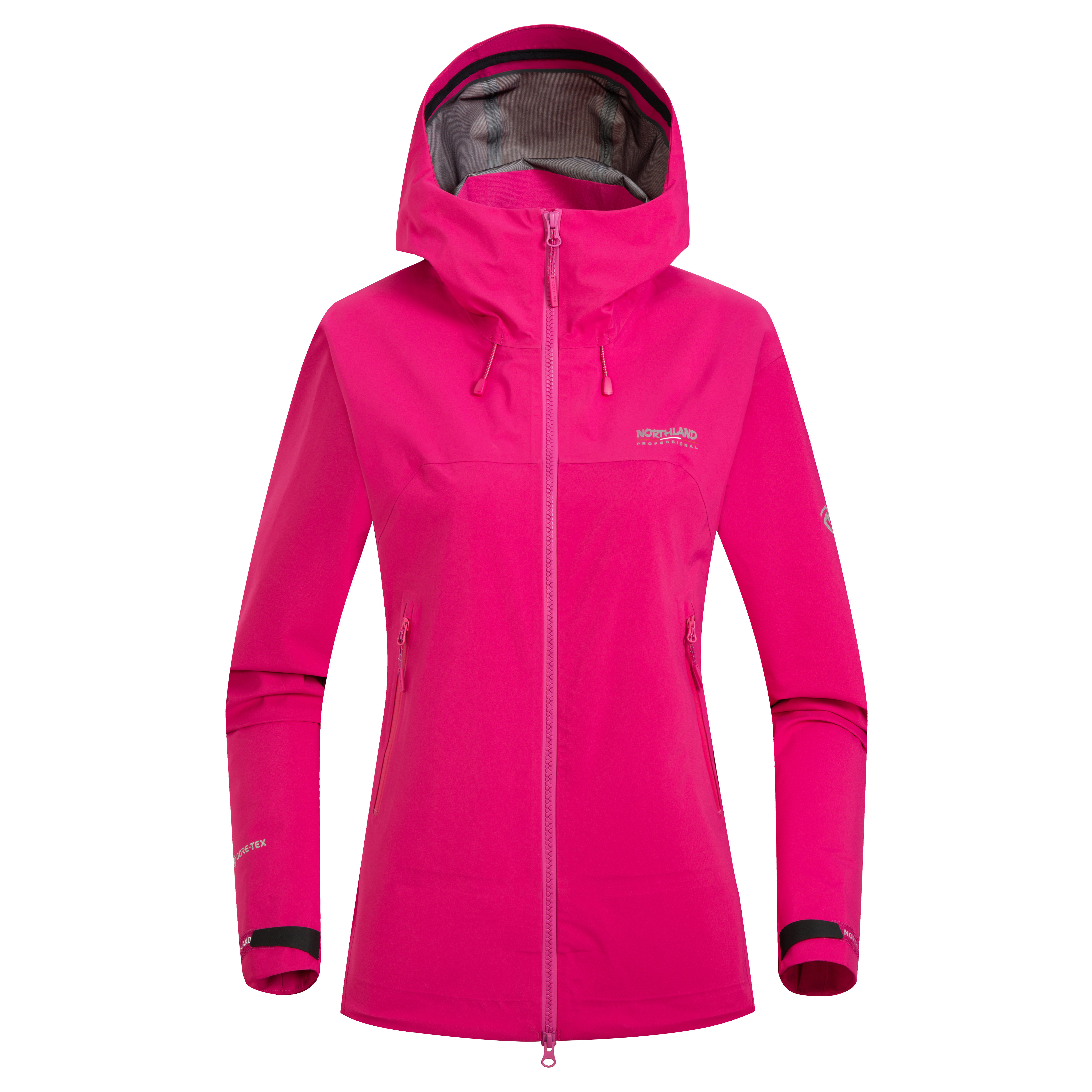 (Women) NORTHLAND Waterproof Windbreaker Hoodie Jacket - Deep Rose Red NWJDH2506S