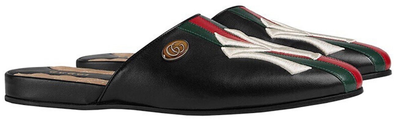 (Women) New York Yankees x Gucci Princetown Slipper 'Black' 536794-0G0L0-6464 Order (Women) New York Yankees x Gucci Princetown Slipper 'Black' 536794-0G0L0-6464