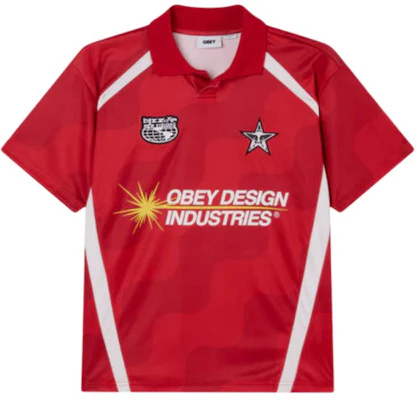 Obey Loose-Fit Red Soccer Jersey Tee. 131080372-RED Buy Obey Loose-Fit Red Soccer Jersey Tee. 131080372-RED
