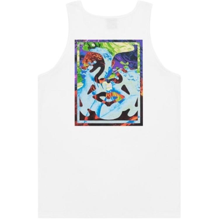 Obey Portrait Logo Graphic Sleeveless Tank Top - O8XVT072589DG