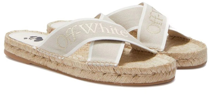 (W) Off-White Sandal Tali Saling Melintang Tenunan 'Beige' OWIB011S22FAB0016101 Order (W) Off-White Sandal Tali Saling Melintang Tenunan 'Beige' OWIB011S22FAB0016101