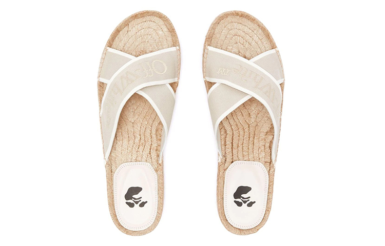 Shop (W) オフホワイト クロスストラップ サンダル (ベージュ) OWIB011S22FAB0016101