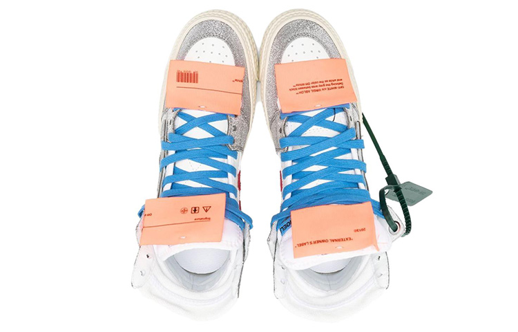 (W) Off-White 3.0 Off Court High-Top Sneakers White Silver Glitter 圖 3