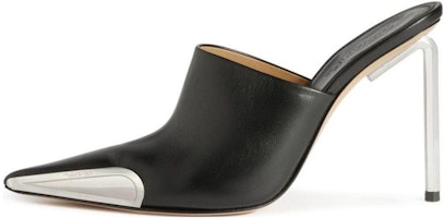 (Women) Off-White 'Allen Frame Leather Pointed Toe High Heel Mule Slippers Black' OWIJ036F23LEA0011072 (Women) Off-White 'Allen Frame Leather Pointed Toe High Heel Mule Slippers Black' OWIJ036F23LEA0011072