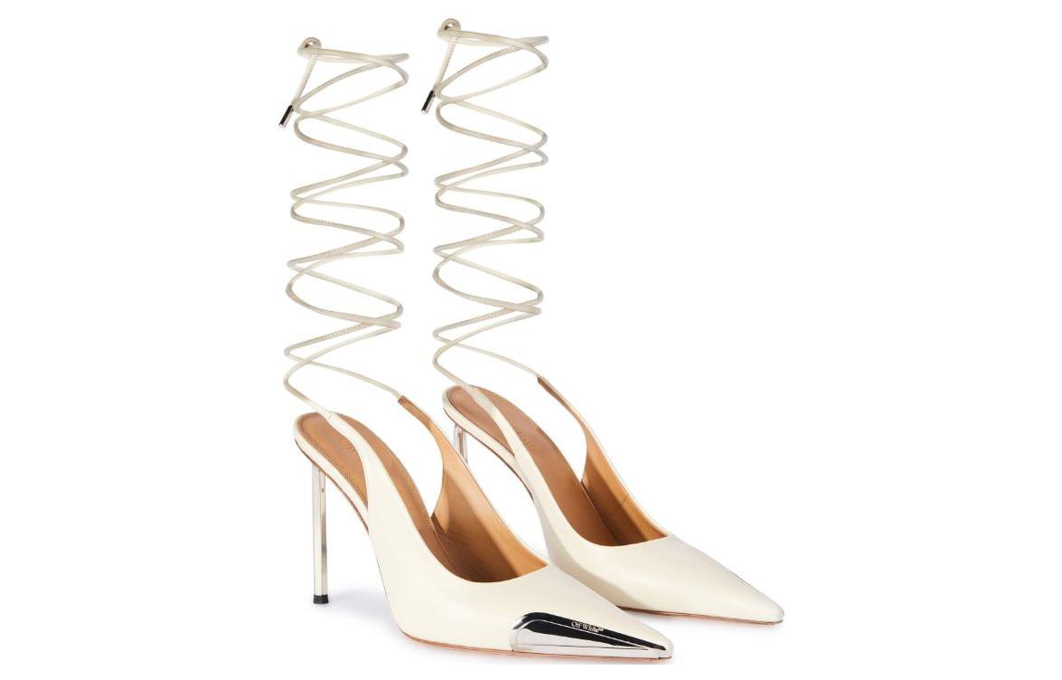 (W) Off-White 'Beige Leather CMFT High Heels' 圖 3