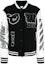 Buy (W) OFF-WHITE Jaket Hitam & Putih Colorblock dengan Reka Bentuk Tampalan Huruf OWEK004F23FAB0051001