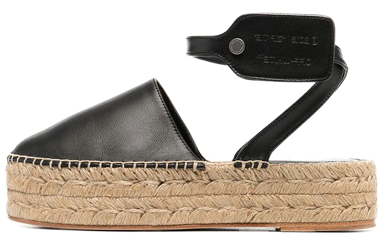 (W) Off-White 'Black Espadrille'