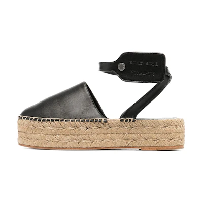 (W) Off-White 'Black Espadrille'