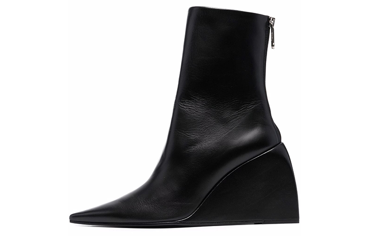 (Women) Off-White 'Black Fashion Wedge Ankle Boot' OWIE014F21LEA0011000