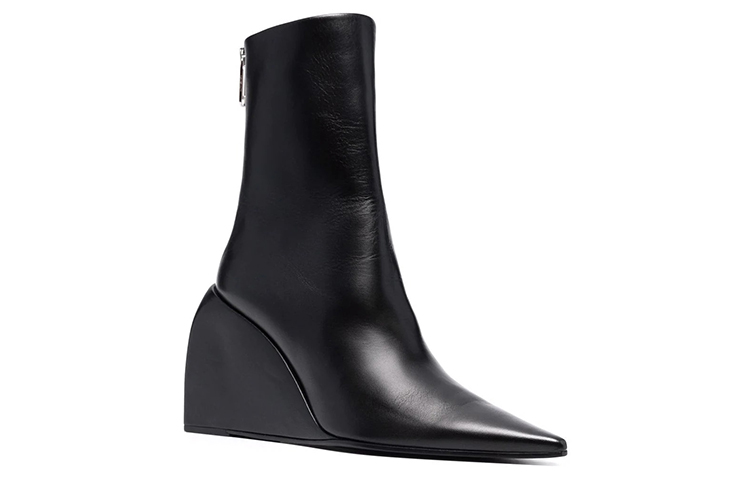 Order (Women) Off-White 'Black Fashion Wedge Ankle Boot' OWIE014F21LEA0011000