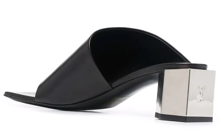 Shop (W) Off-White 'Sandal Wedges Modis Hitam' OWIJ013F21LEA0011000