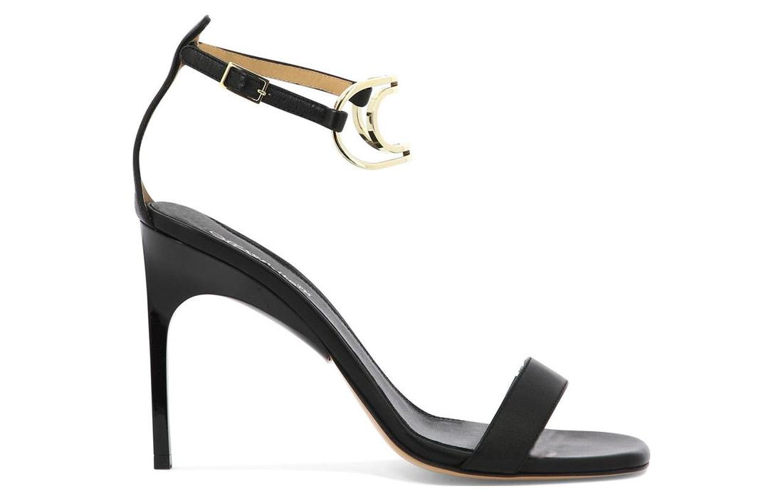 Order (W) Off-White ''Zwarte Leren Gesp Stiletto Sandalen'' OWIH045S23LEA0011076