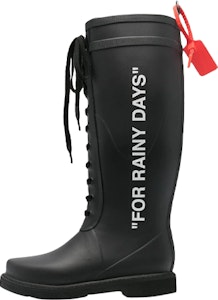 OFF-WHITE 拉鍊綁帶 雨靴 女款 黑色 Buy OFF-WHITE 拉鍊綁帶 雨靴 女款 黑色