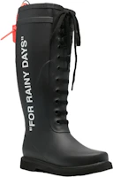 Order (W) Off-White ''Schwarzer Zip Tie Regenstiefel'' OWIE006R21PLA0011001