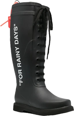 OFF-WHITE 拉鍊綁帶 雨靴 女款 黑色 Order OFF-WHITE 拉鍊綁帶 雨靴 女款 黑色