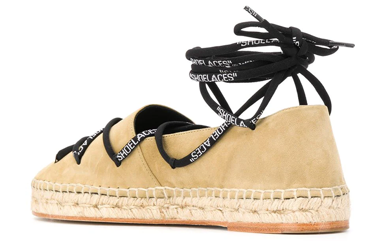 (W) Off-White 'Brown Woven Strap Detail Flats' 圖 3