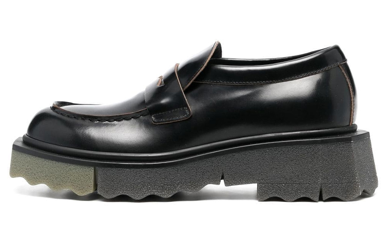 (W) Off-White 'Calf Sponge Leather Loafer Black'