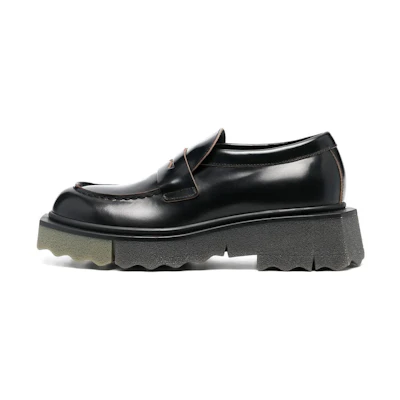 (W) Off-White 'Calf Sponge Leather Loafer Black'