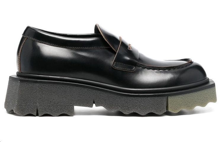 (W) Off-White 'Calf Sponge Leather Loafer Black' 圖 2