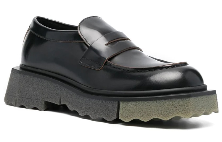 (W) Off-White 'Calf Sponge Leather Loafer Black' 圖 3