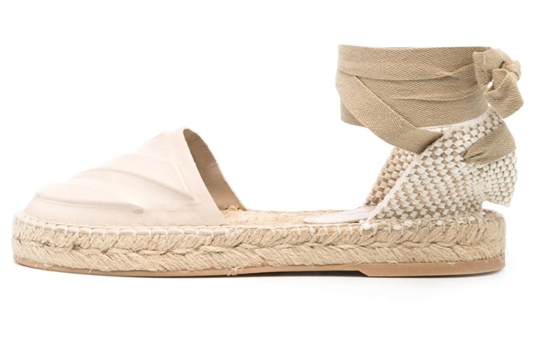 (W) Off-White 'Diag Leather Woven Strap Beige'